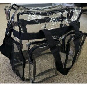 New Clear Bag Stadium Approved 12x6x12 Clear Tote Bag with Removable Strap